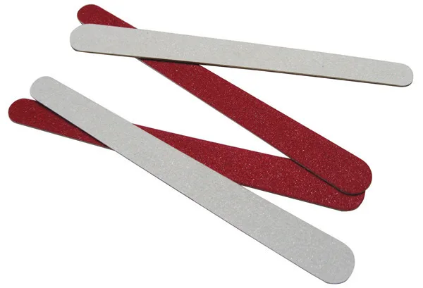 Red Wooden Nail File Mini Emery Board Disposable Wood 100 Pcs/Lot | Красота и здоровье