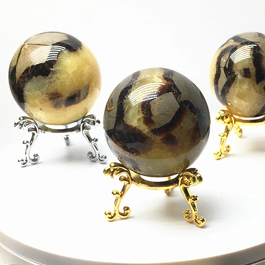 

Natural Septarium Stone Sphere Specimen Mineral Reiki Decoration