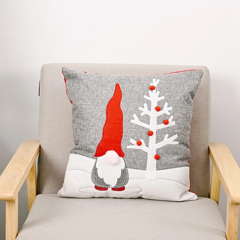 

Christmas Ornaments Faceless Doll Tree Pillowcase Santa Claus Pillowcase Pillowcase Cartoon Pillowcase