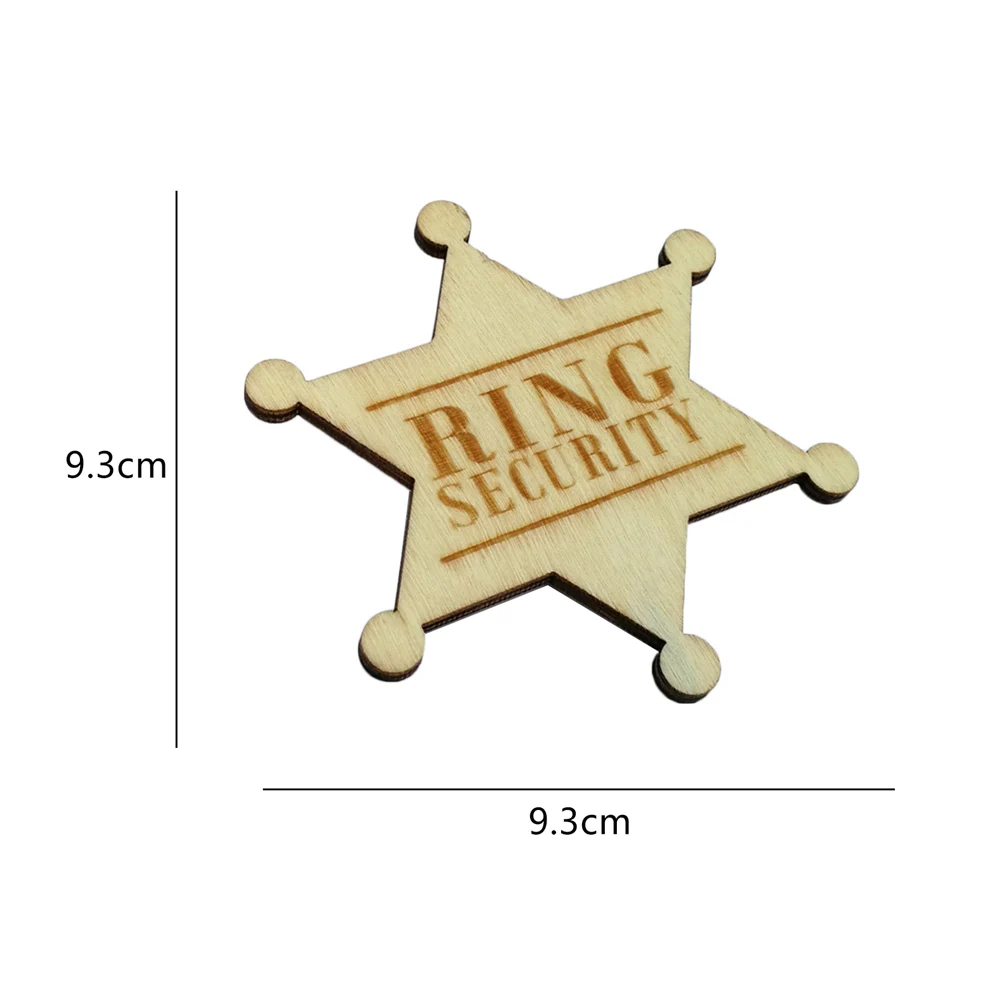 Wooden Ring Security Badge Pin Wedding Decoration for Boys Rustic Bearer Gift Accessories Brooch | Дом и сад