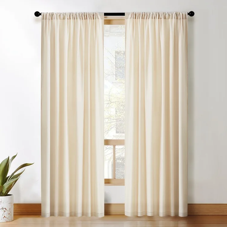 

Yaapeet Modern Solid Color Sheer Curtains Korean Dining Room Window Curtain High Quality Living Room Blackout Window Drapes