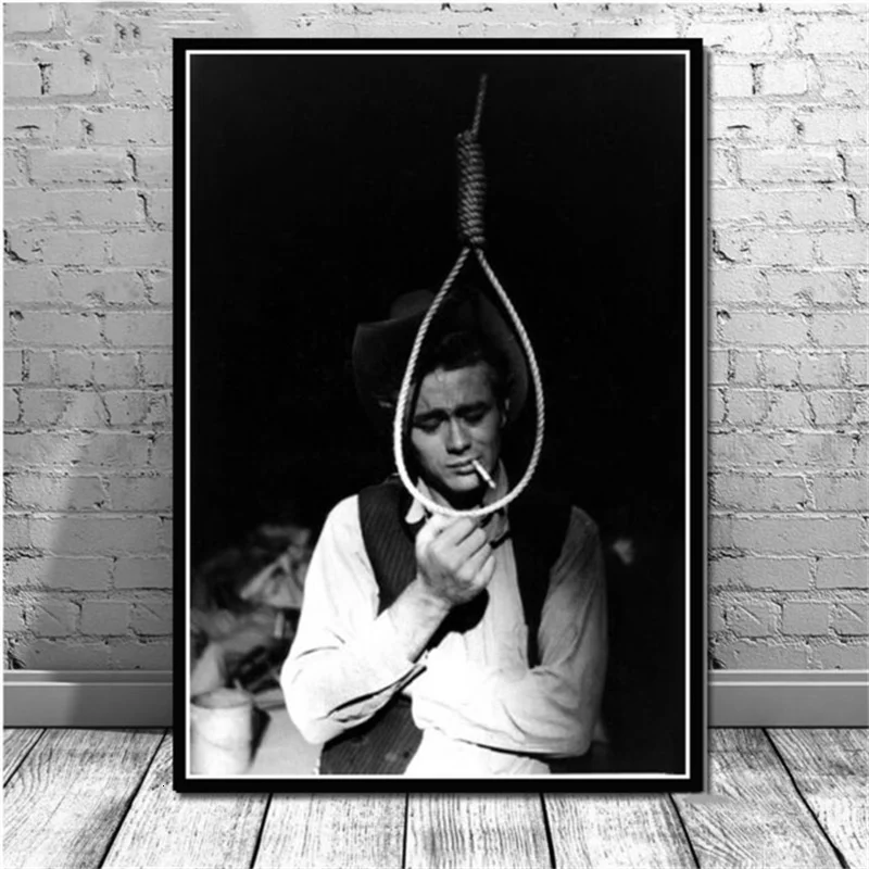 Классическая Настенная картина Джеймс Дин дым сигареты Кино звезда плакаты и