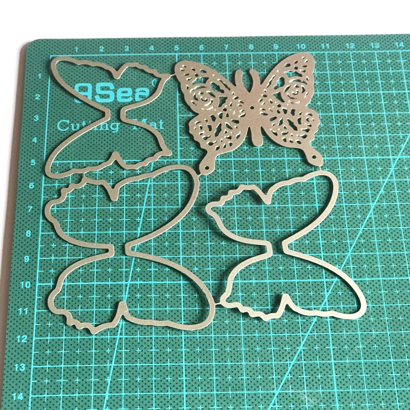 3D резки в виде бабочек для изготовления карт 2021 металлические Вырубные штампы