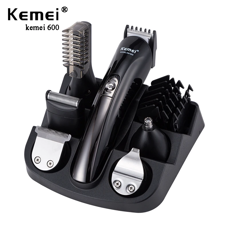 

Kemei триммер для волос электрическая машинка для стрижки волос мужская борода бритва Беспроводная стрижка многофункциональная бритва тримм...