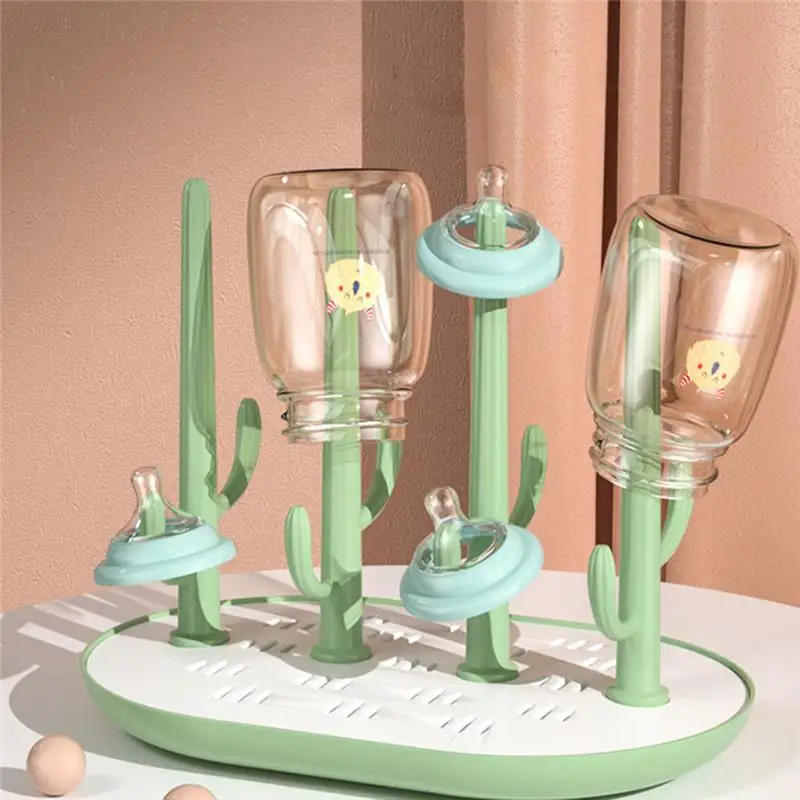 

Drying Rack Tree Storage Nipple Shelf Baby Pacifier Feeding Cup Holder Baby Bottle Cleaning Dryer Drainer Double Sided Portable