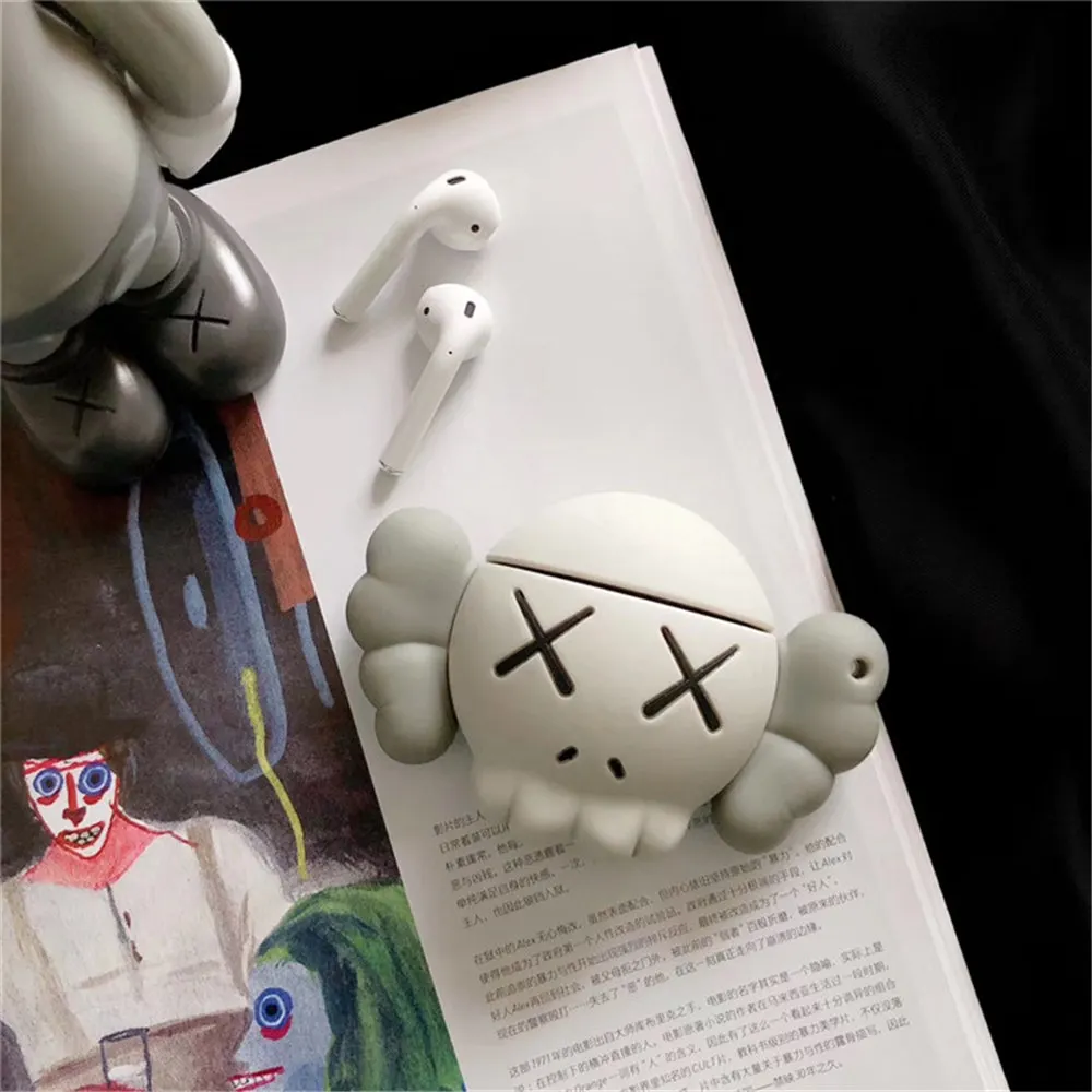 903044 Силиконовые чехлы Q UNCLE для Apple Airpods с мультяшным котом, чехлы для наушников с кольцом, анти-потеря, сумки для наушников, модная Противоударная сумка для гарнитуры - Цвет: 903044