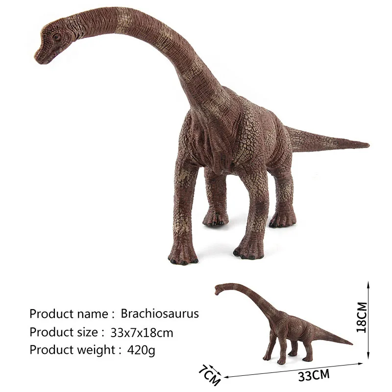 Большая модель динозавра Юрского периода ПВХ Фигурки Брахиозавра коллекционные