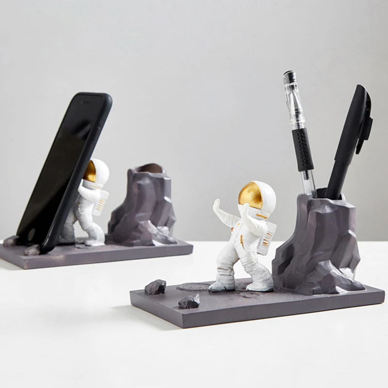 

Держатель для ручки в форме космонавта для Мобильный телефон, практичное настольное украшение, скандинавский стиль, домашний декор GHS99