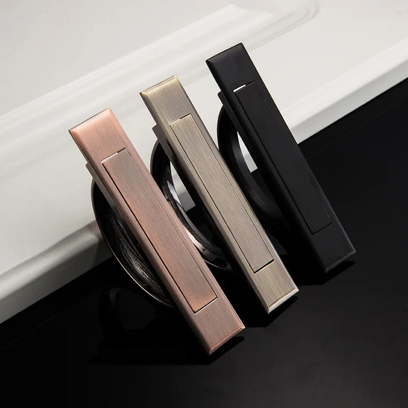 Татами скрытые дверные ручки из цинкового сплава Встраиваемая ручка купе крышка