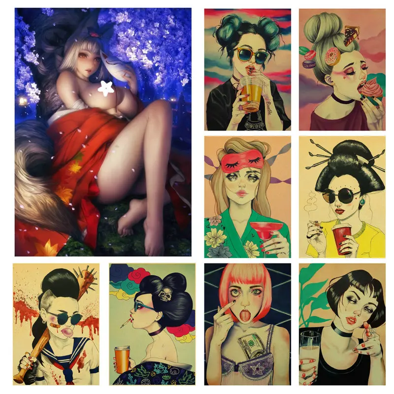 Самоклеящиеся Стикеры персонализированный бюстгальтер Suger Fox Girl очарование