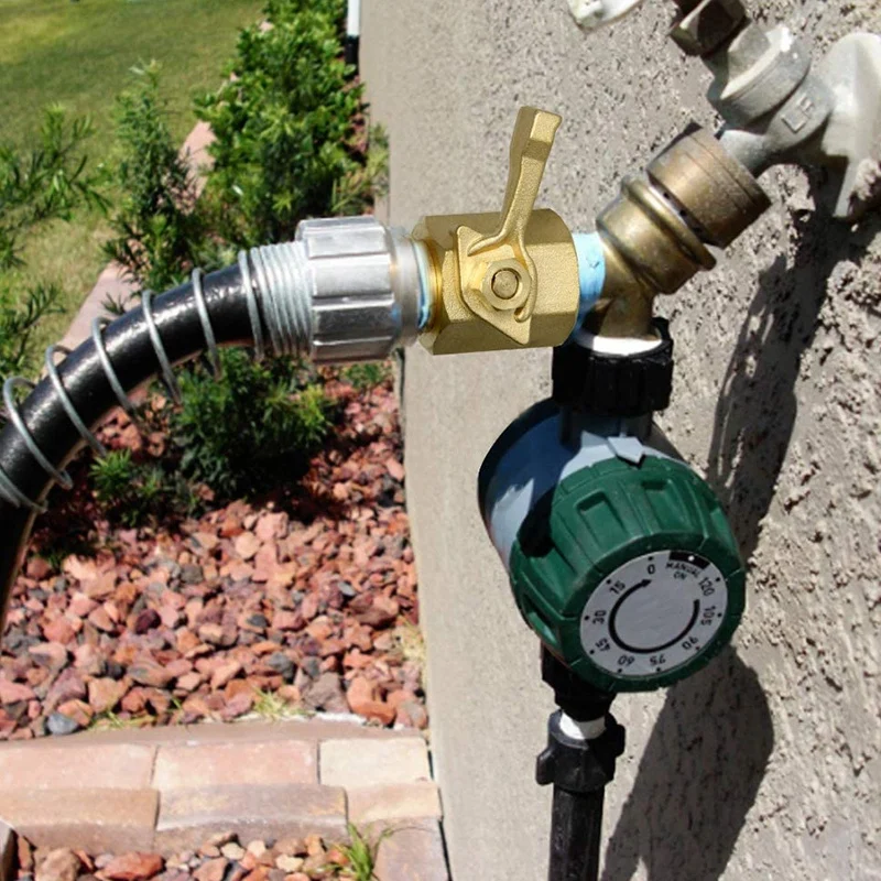 

Brass Shut Off Valve,3/4inch Brass Garden Hose Shut Off Valve with Large Handle,Garden Hose Connector
