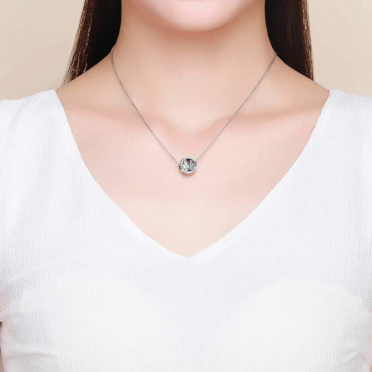 

Fine 100% 925 Sterling Silver Flashing Cactus Plant Green CZ Beads Fit Original Charm Bracelet DIY Women Jewelry Gifts