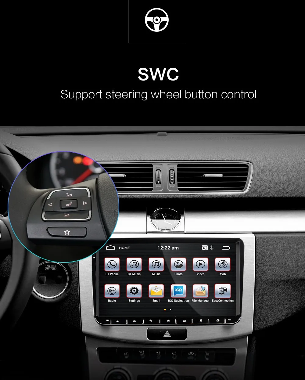 Android 9,0 2Din для VW/Volkswagen/Golf/Polo/Tiguan/Passat/b7/b6/leon/Skoda/Octavia автомобильный Радио gps 2 DIN Автомобильный мультимедийный плеер