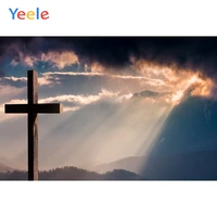 merry easter cross cloud sunlight mountain home decoration backdrop photography custom photographic background for photo studio
