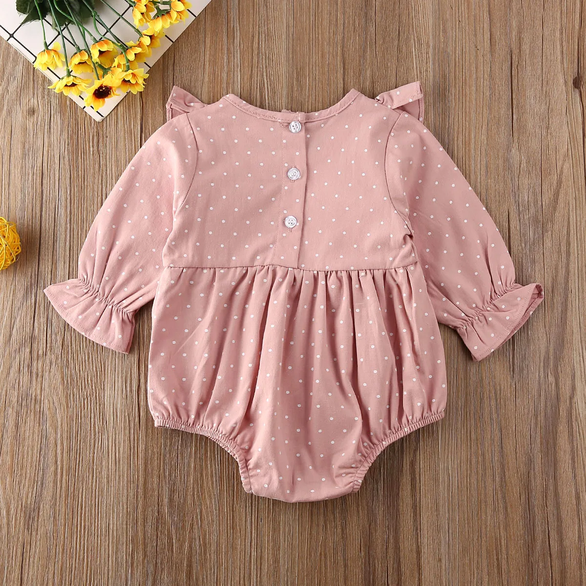 

Pudcoco Princess Baby Girls Bodysuit Toddler Baby Girl Clothes Ruffle Polka Dot Bodysuit One Pieces Jumpsuit Kid Outfits Clothes