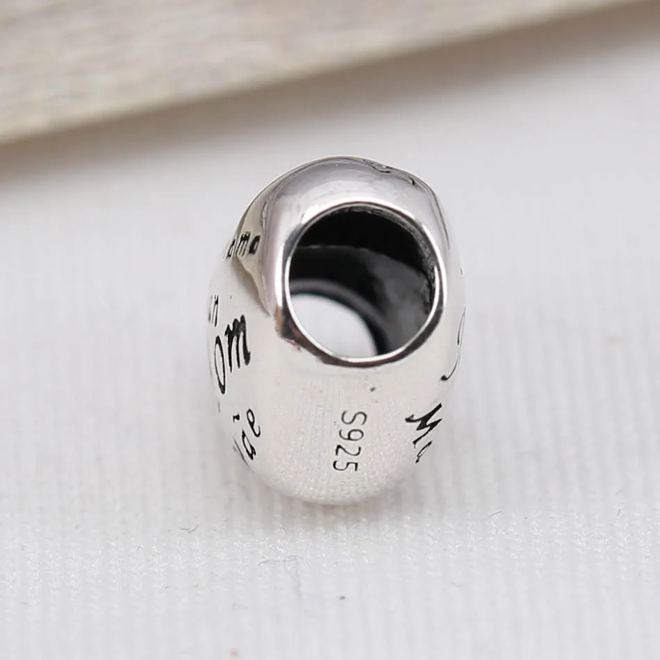 S925 Серебряные DIY Ювелирные изделия семья мама Шарм Подходит Для женского