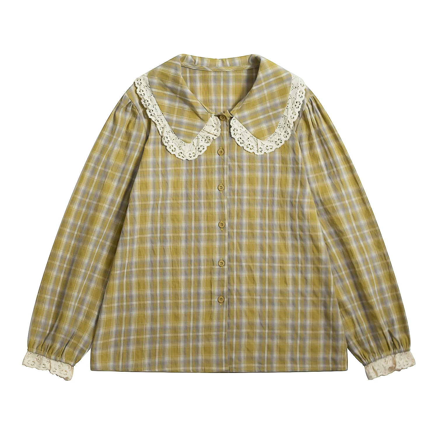 Женская хлопковая блузка в стиле преппи винтажная рубашка с длинным рукавом и