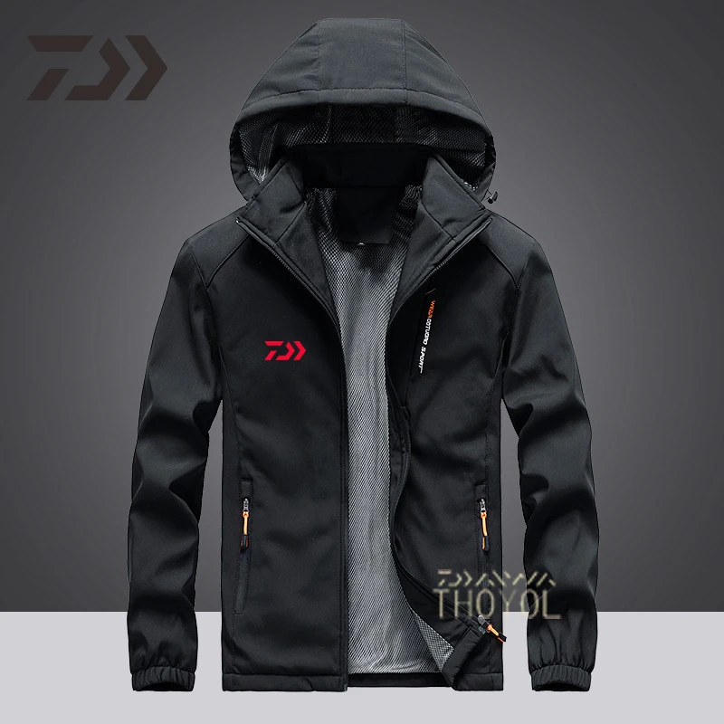 

Daiwa New Fishing Clothing Anti Slip Men Outdoor Mountaineering Hooded Thicken Fishing Jacket Windproof Durable Fishing Clothes