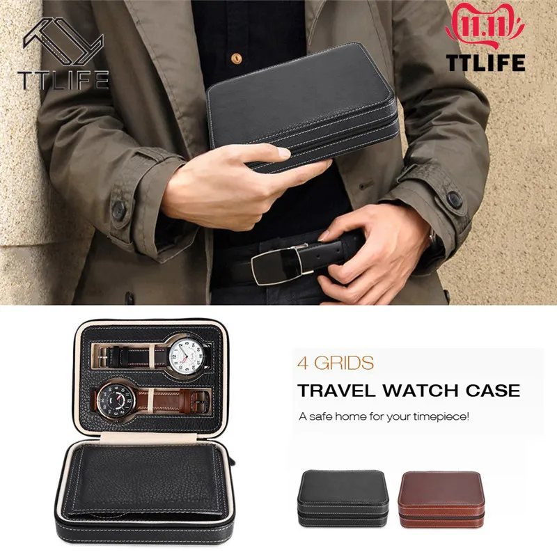 

Сетчатый Контейнер для хранения часов TTLIFE 4/8 из искусственной кожи премиум-класса, лоток для путешествий, для ювелирных изделий, ожерелий, с...