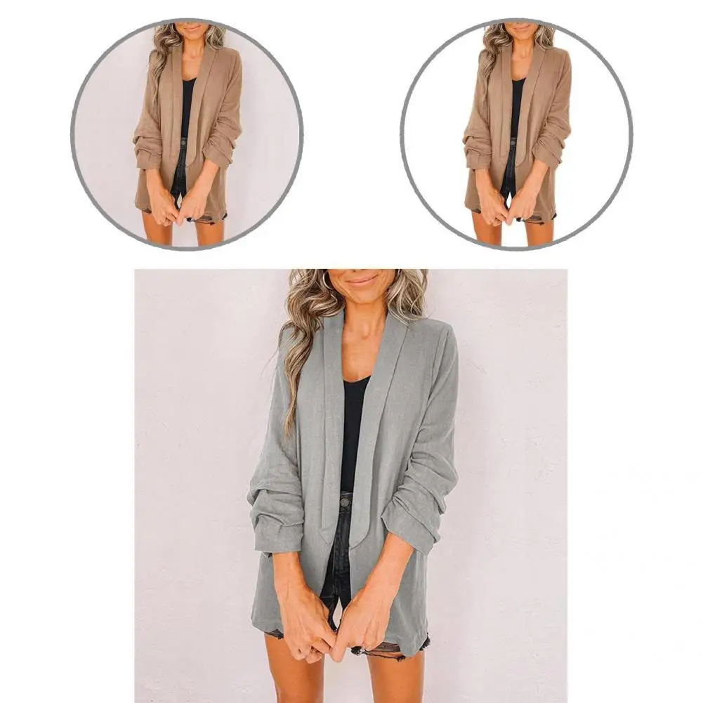 Fabulous Wear Resistant Spring Blazer Autumn Jacket Outerwear Simple