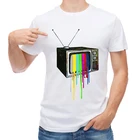 Мужская футболка TEEHUB с коротким рукавом, тенниска с принтом радуги в стиле ретро, повседневные Модные майки для мальчиков