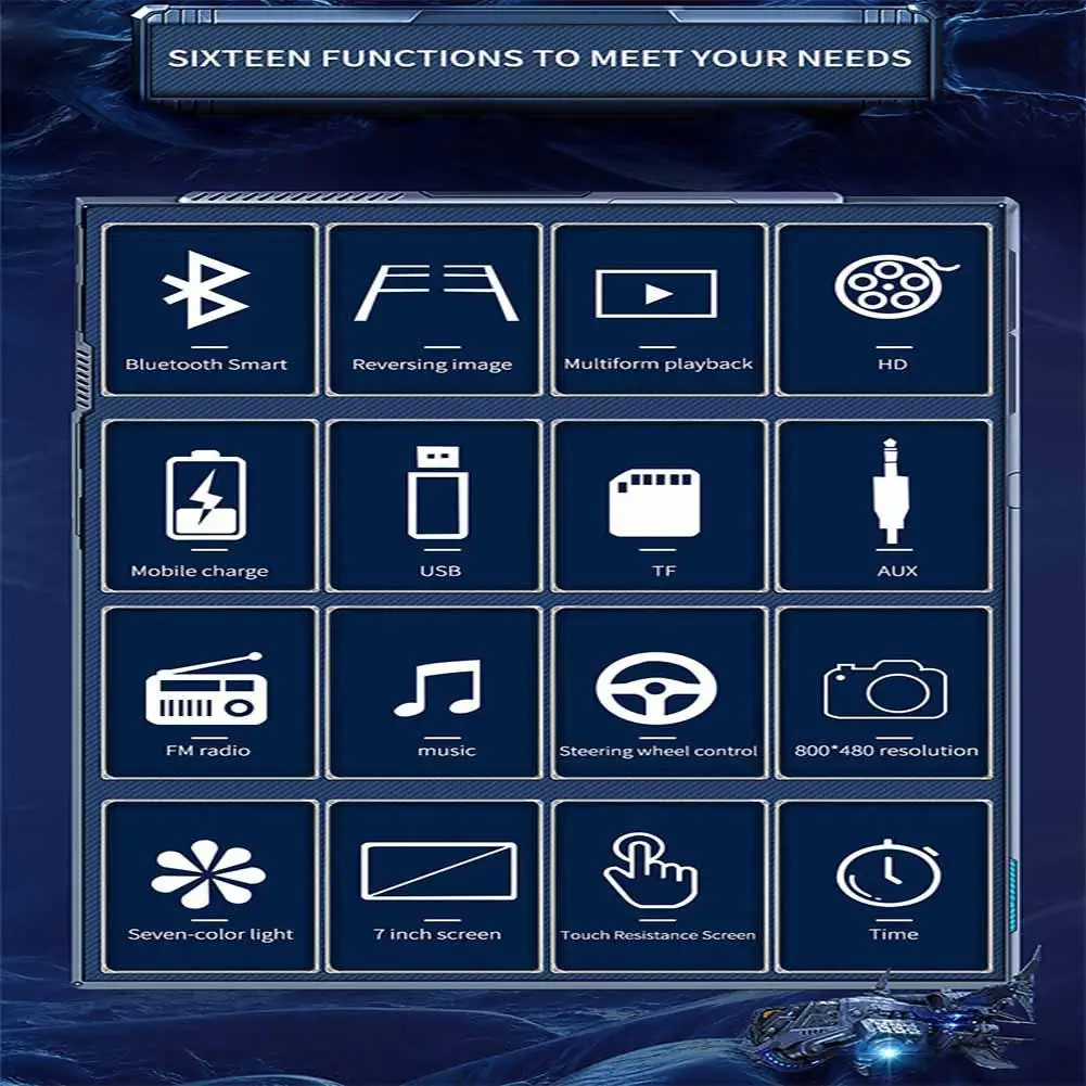 7 дюймовый автомобильный радиоприемник Авторадио мультимедийный MP5/mp3 плеер Bluetooth