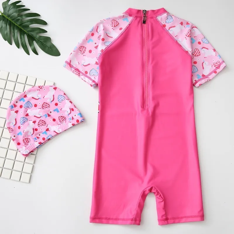 Baby Girl Tankini One Pieces Swimming Suits Children's Rainbow Bikini Girls Princess Sunscreen Suit Kids Swimwear 2021 | Мать и