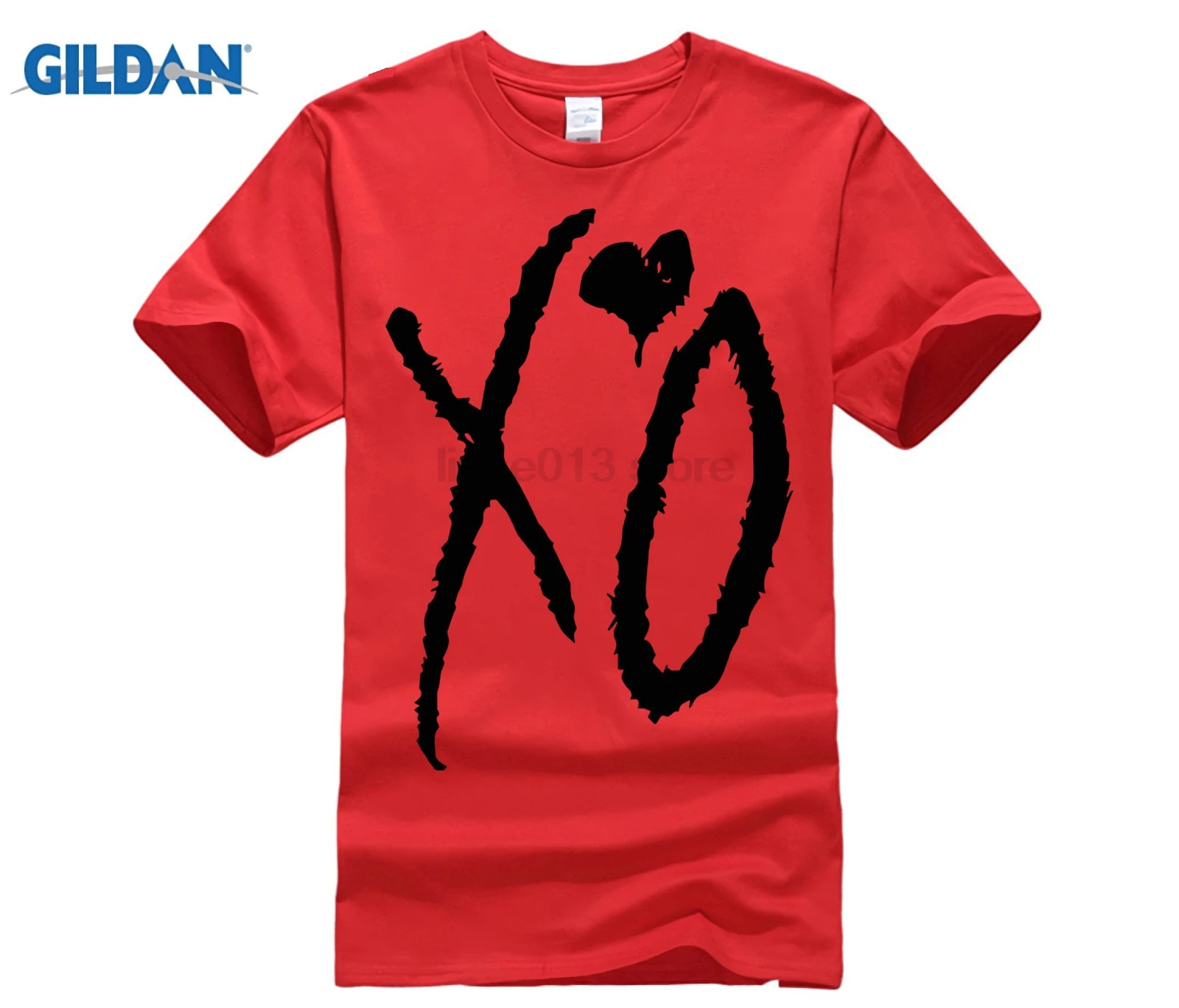 GILDAN Cutee The Weeknd XO Футболка мужская футболка с буквенным принтом сердце короткими