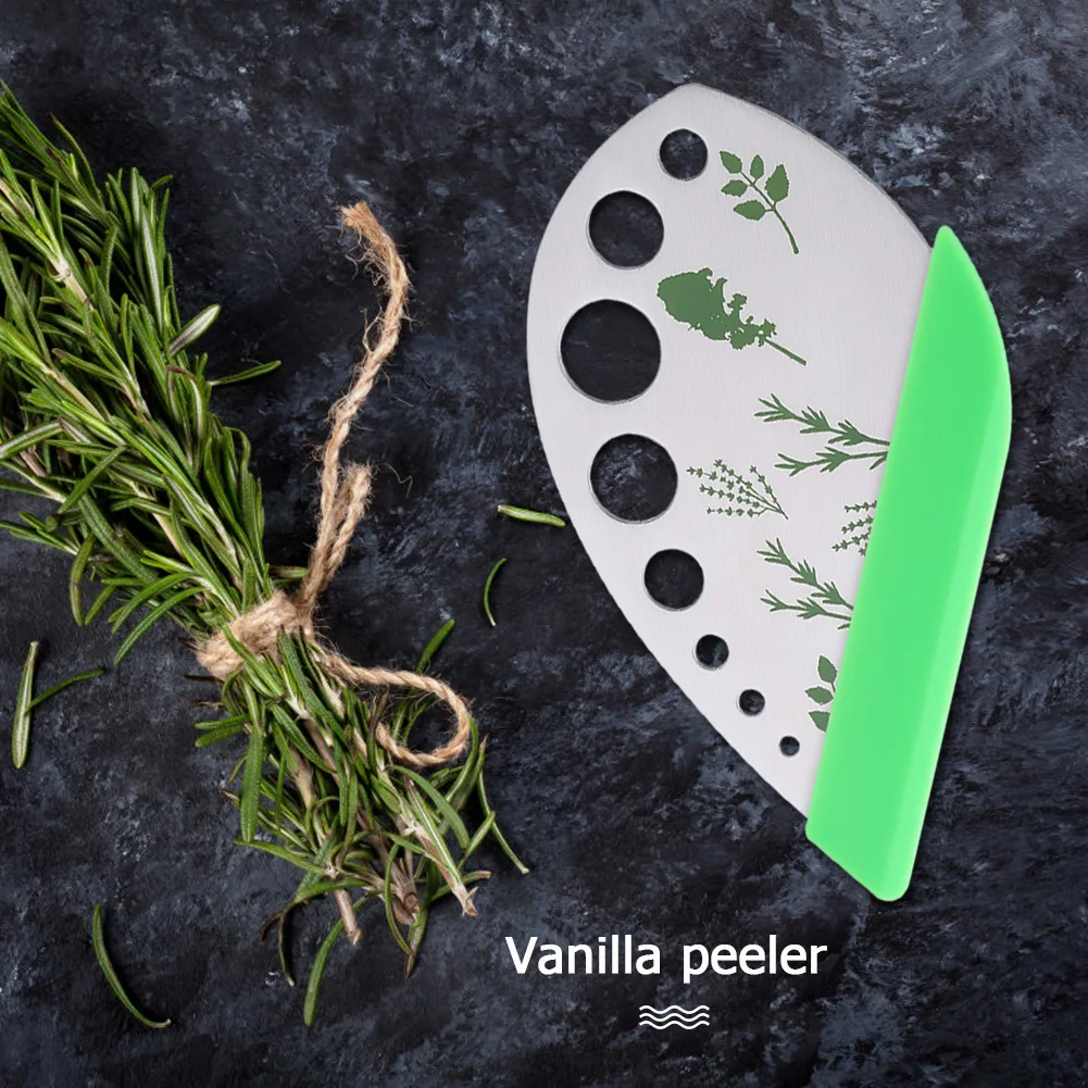 

Устройство для удаления ванильных листьев и трав, портативное устройство для удаления овощей из нержавеющей стали с 9 отверстиями, кухонные...