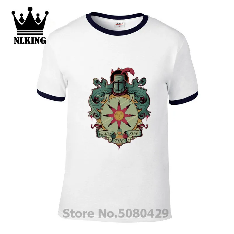 Ретро рубашка &quotВосславь солнце&quot Футболка мужская II 2 артерии Dark Souls Sunbro