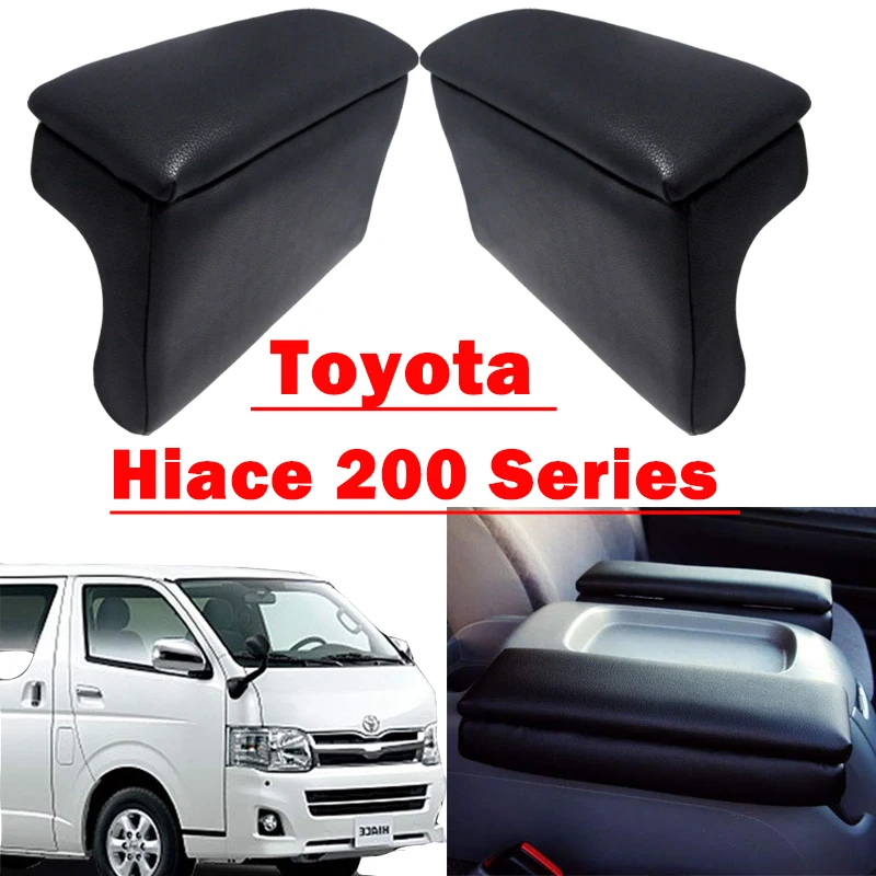 

2 PCS Armrest Toyota Hiace 200 Series 4 Type S-GL Super GL 2 Piece Set Center Console Accessories Case Elbow Bracket (Black)