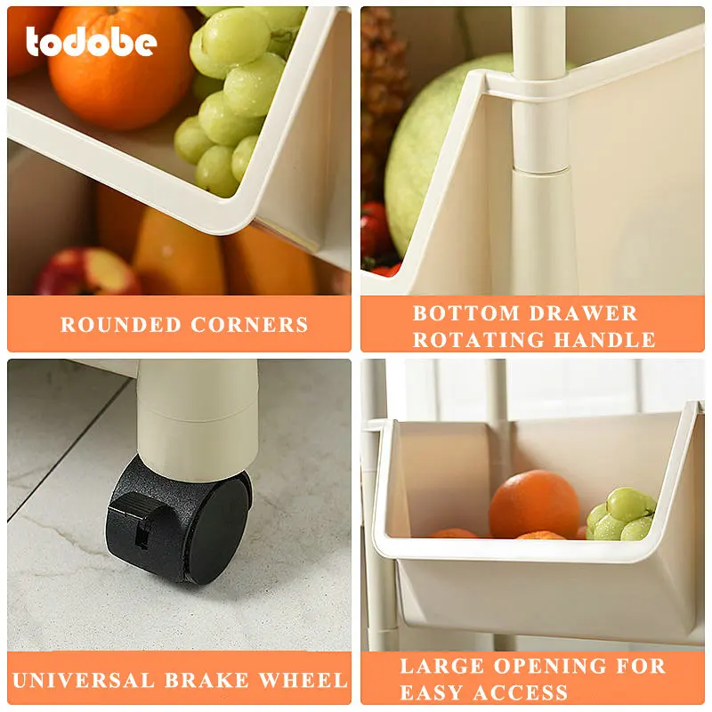 

2/3/4 Layer Gap Storage Rack Bathroom Slim Slide Tower Assemble Plastic Shelf Spice Rack Space Saving Kitchen Organizer Holder