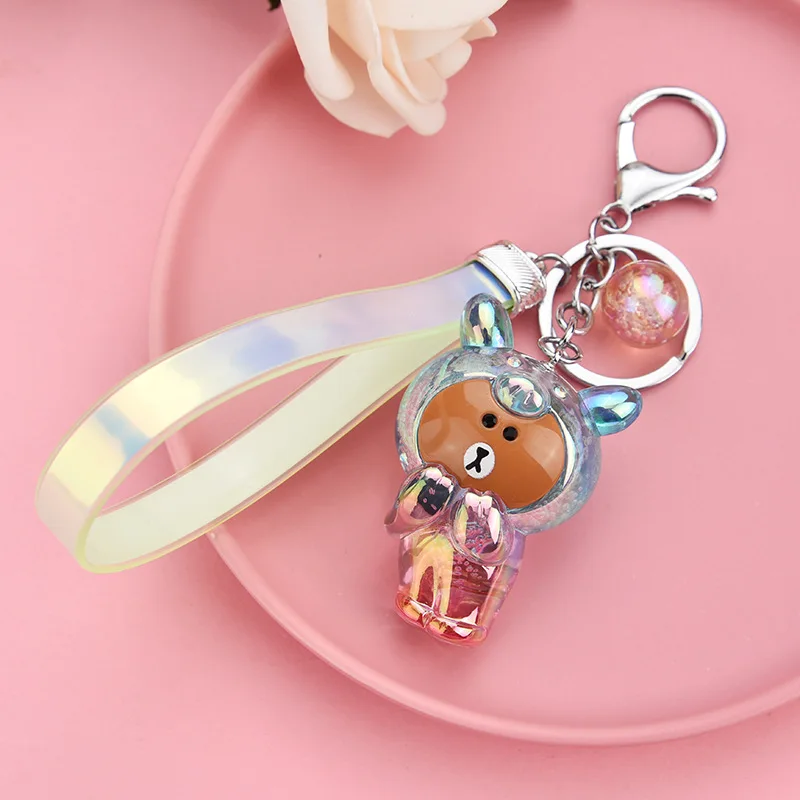 Корейский пузырьковый акриловый брелок с милым медведем креативная подвеска
