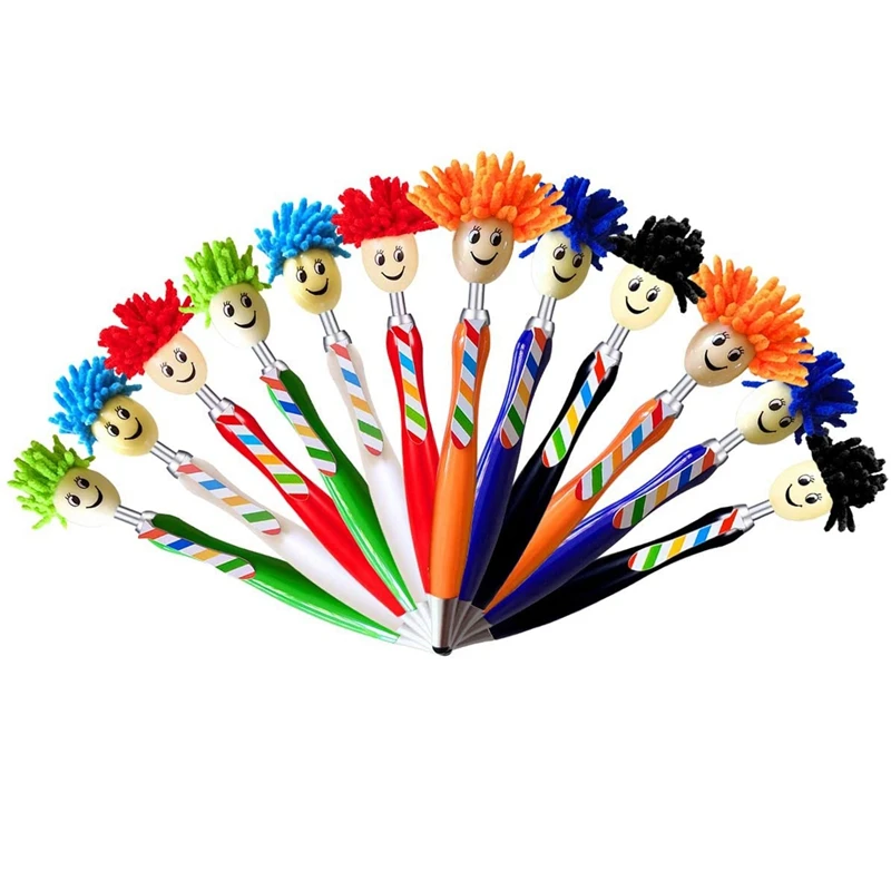 

Multifunction 3 in 1 Mop Topper Pen Stylus Pen Screen Cleaner for Kids and Adults (12 Pieces)