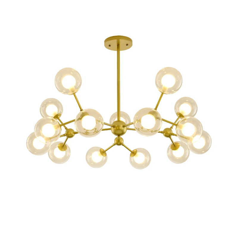 Современная золотистая черная светодиодная люстра потолочные светильники с 9/12/15