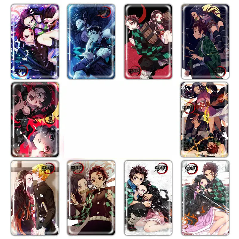 Набор стикеров с героями аниме «Demon Slayer Kimetsu no Yaiba» для самостоятельной сборки водонепроницаемых карт, классические детские наклейки s, игрушки для детей, 100 шт