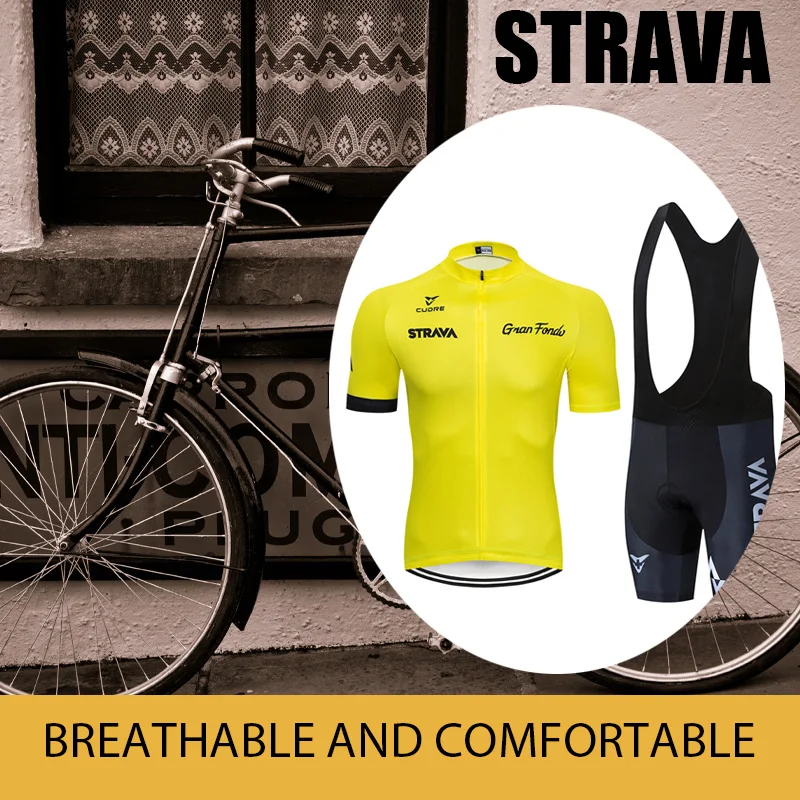 

Summer Mens Short cycling Jersey set Bicycle Clothing Breathable Men Short Sleeve shirt Bike bib shorts 20D Gel pad Bike Jersey