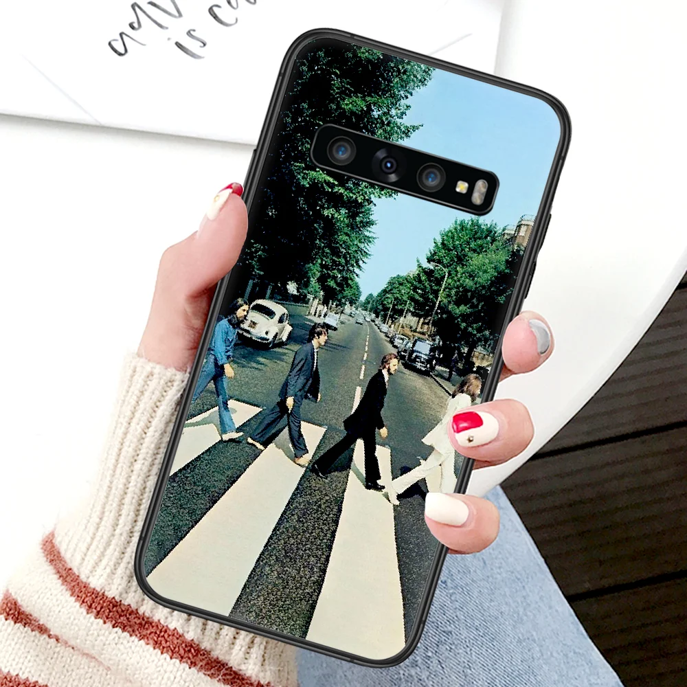 

Beatle Rock Band Phone Case For Samsung Galaxy Note S 8 9 10 20 Plus E Lite Uitra black Cell Painting Cover Soft Hoesjes Trend