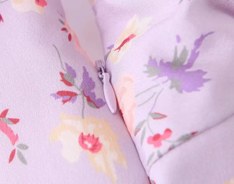 Шикарное фиолетовое цветочное женское платье Bazaleas винтажные женские платья с