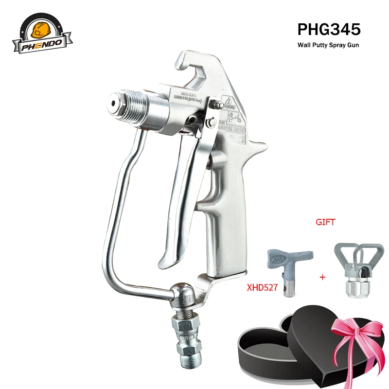 PHENDO настенный распылитель для шпатлевки 246240 PSI (35mpa) 4 пальцевый без фильтра мытья
