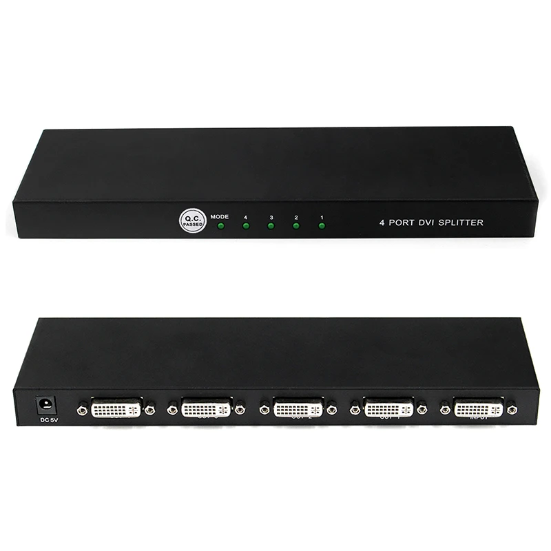 Высококачественный разделитель DVI 1x4 мультимедиа сплиттер разветвитель DVI адаптер Поддержка для монитора проектора