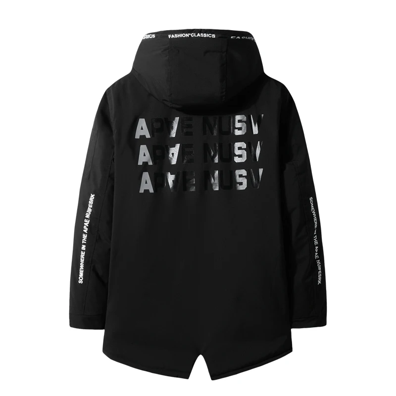 Мужская стеганая куртка на хлопковом наполнителе с капюшоном размеры до 5XL |