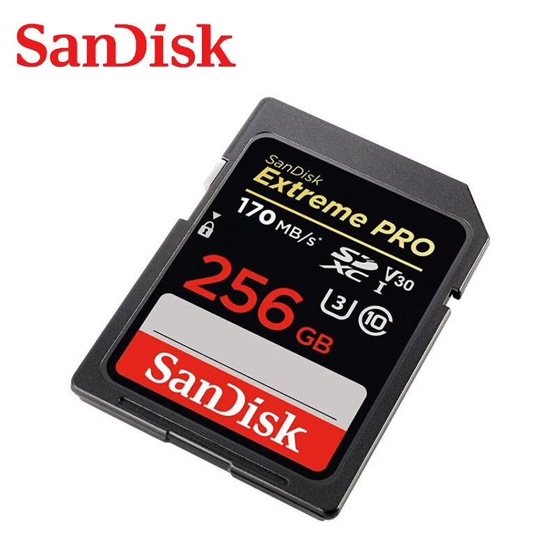 Карта памяти SanDisk Extreme Pro SDHC/SDXC SD карта 256 ГБ 128 64 32 C10 U3 V30 флэш для камеры|Карты