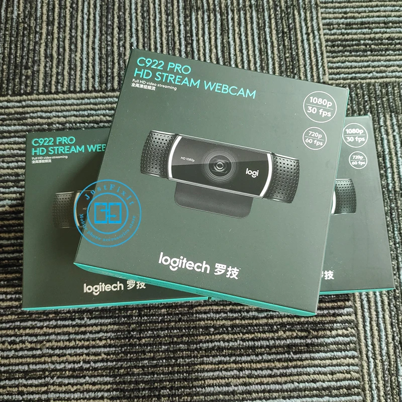 Logitech C922 Pro Autofocus Webcam With Microphone Streaming Video Web Cam 1080P Full HD Camera With Tripod