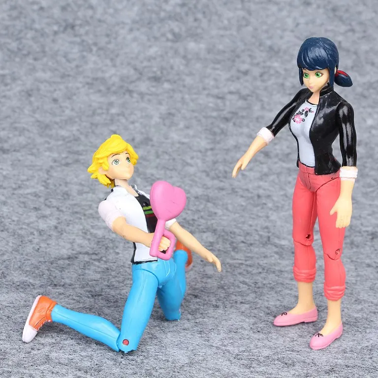 6 шт./компл. Божья коровка Кот Nior Аниме Фигурки игрушки коллекционные куклы Божья коровка Адриен маринетт Plagg Тикки Фигурки ПВХ модели игрушки
