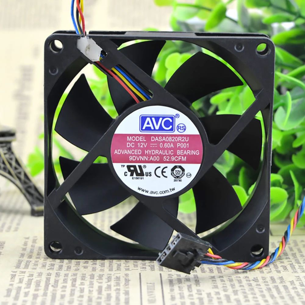 Для AVC 8020 DASA0820R2U 12V 0.6A 4 провода для Optiplex 790 990 с волокнно-Оптической вилкой чехол