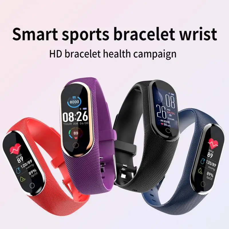 

New M8 Bluetooth bracelet heart rate / sleep / oximeter step monitoring photo message reminder sports smart hand
