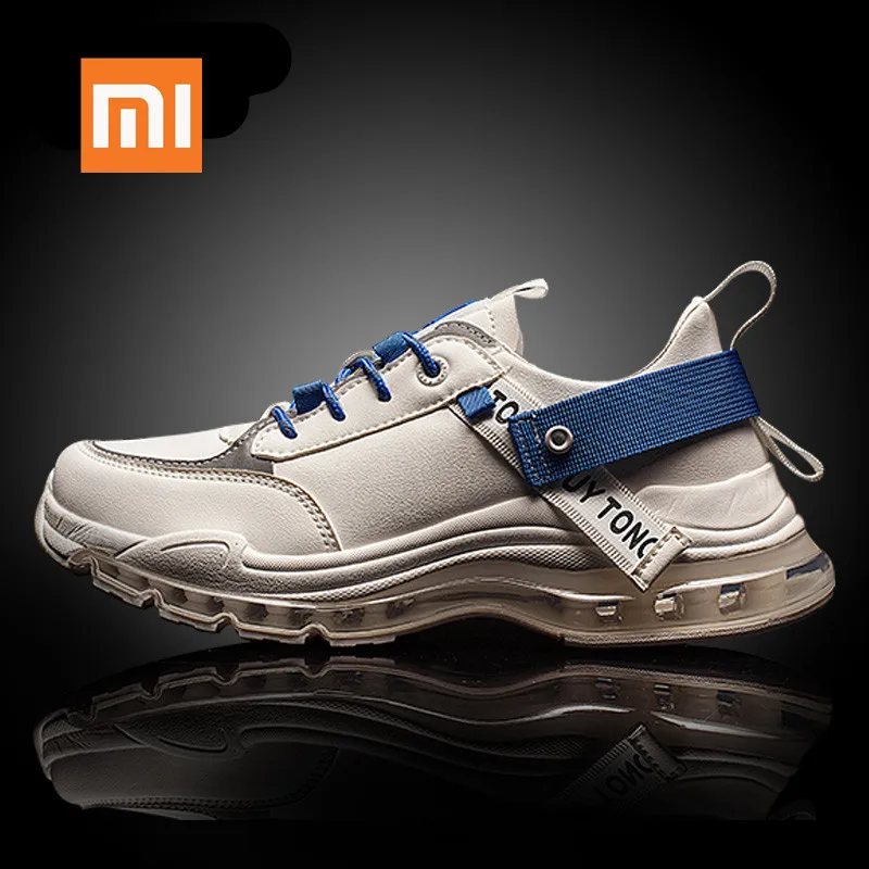 

Беговые кроссовки Xiaomi с воздушной подушкой, мужская спортивная обувь, Папины кроссовки, кожаная мужская обувь, модная универсальная обувь, ...