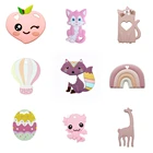 Силиконовые Прорезыватели для зубов сделай сам, ожерелье для прорезывания зубов, из пищевого материала, не содержит Бисфенол А, Мультяшные игрушки для кормления, подарочное ожерелье для будущей мамы