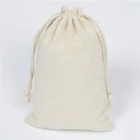 Хлопковая льняная Подарочная сумка с индивидуальным логотипом, упаковка для ювелирных изделий, косметики, сумка на шнурке, свадебный подарок, пакет для хранения, саше с принтом логотипа